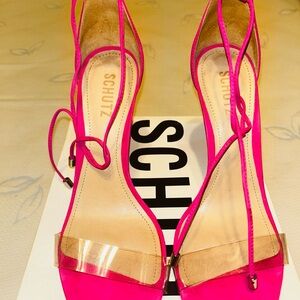 Schutz Hot Pink Strappy Heels